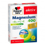 DoppelHerz Magnesium 400 con Vitamina B12 + C + E - Muscoli + Energie - 30pz