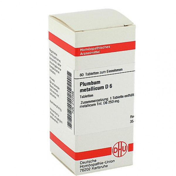 PLUMBUM METALLICUM D6 80 COMPRESSE