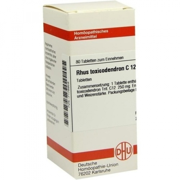 RHUS TOXICODENDRON C12  80 COMPRESSE
