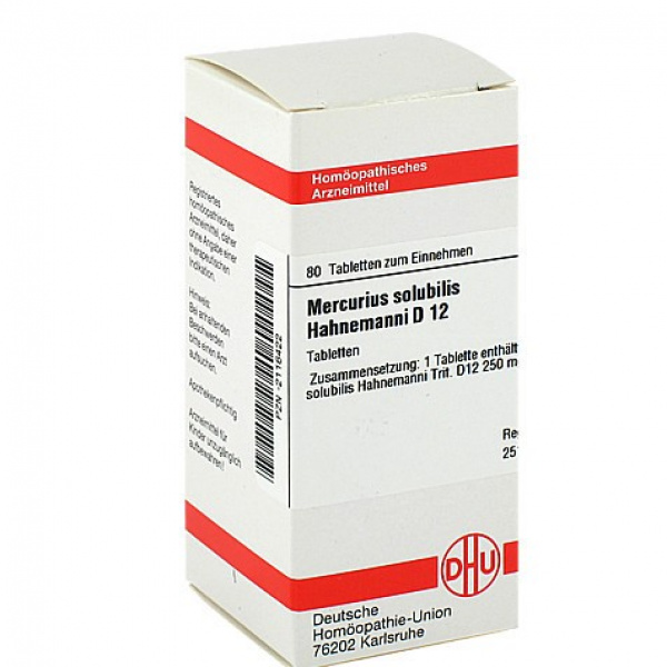 MERCURIUS SOLUBILIS HAHNEMANNI D12 80 COMPRESSE