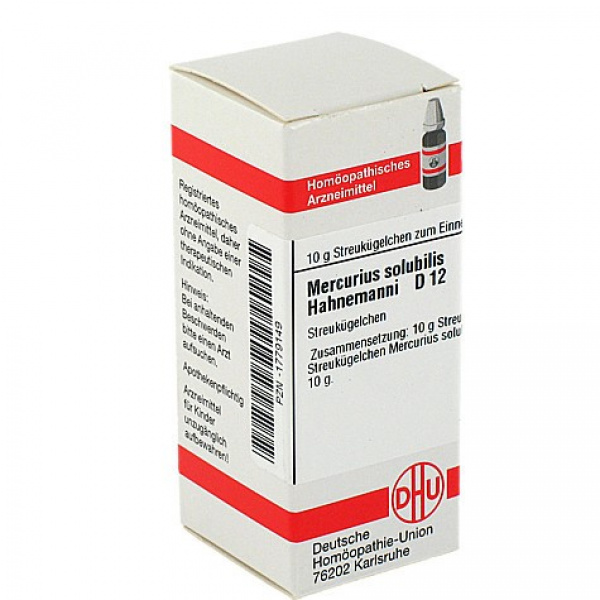 MERCURIUS SOLUBILIS HAHNEMANNI D12 GLOBULI 10 G