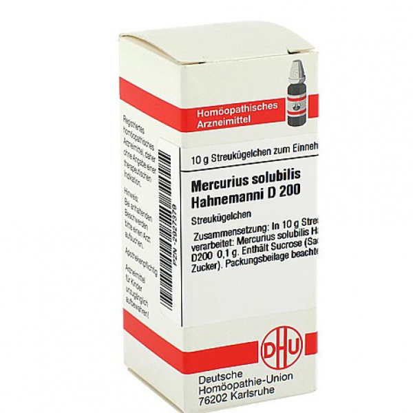 MERCURIUS SOLUBILIS HAHNEMANNI D200 GLOBULI 10 G