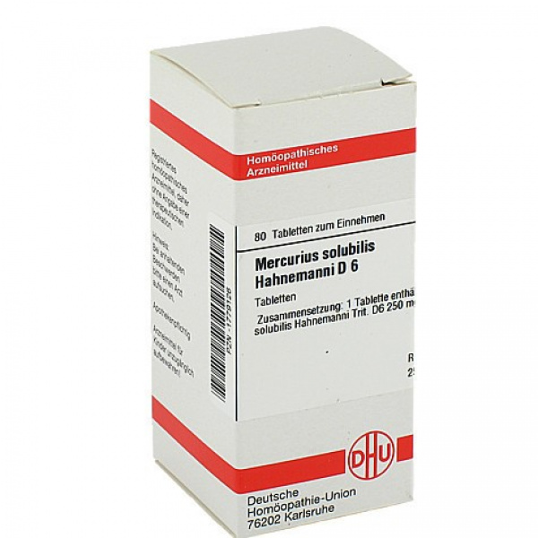 MERCURIUS SOLUBILIS HAHNEMANNI D6 80 COMPRESSE