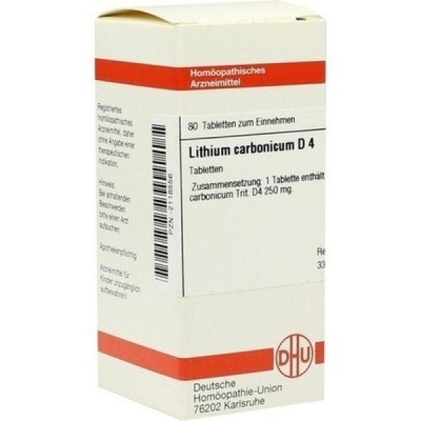 LITHIUM CARBONICUM  D4 80 COMPRESSE