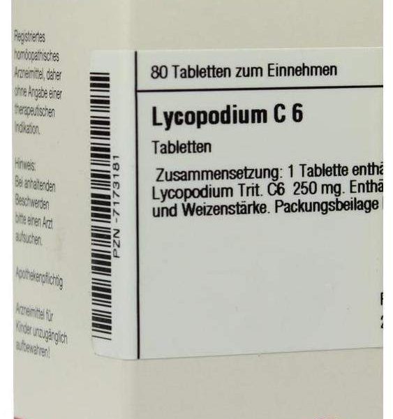 LYCOPODIUM C6 80 COMPRESSE