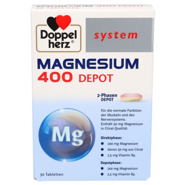 Doppelherz Magnesium 400 Depot system 40 stk (Doppelherz Magnesio 400 Depot sistema 40 pz)