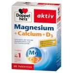 Doppelherz Magnesium+Calcium+D3 Aktiv 120 stk (Doppio cuore magnesio + calcio + attivo D3 120 pz)