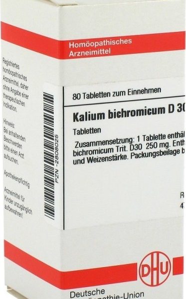 KALIUM BICHROMICUM D30 80 COMPRESSE