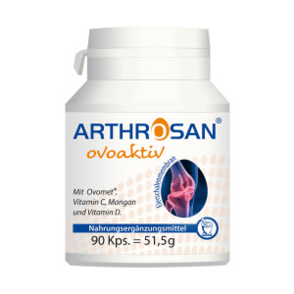 ARTHROSAN ovoaktiv Eierschalenmembran Kapseln 90 stk (ARTHROSAN ovoaktiv capsule con membrana di guscio d'uovo 90 pz)