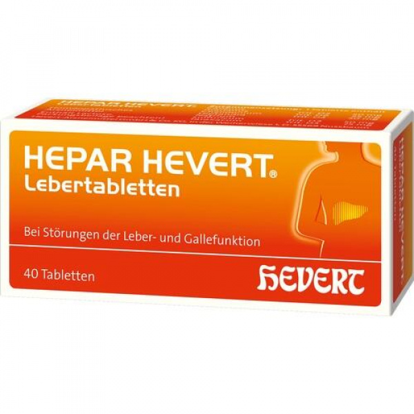 Hepar Hevert Lebertabletten   40 stk  ( Hepar Hevert compresse di fegato 40 pz )