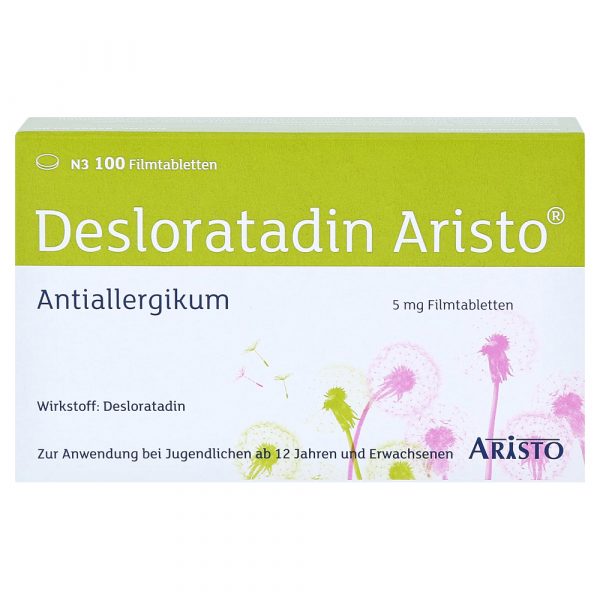 Desloratadina Aristo 5 mg compresse rivestite con film 100 pz  (Desloratadin Aristo 5mg Filmtabletten  100 stk)