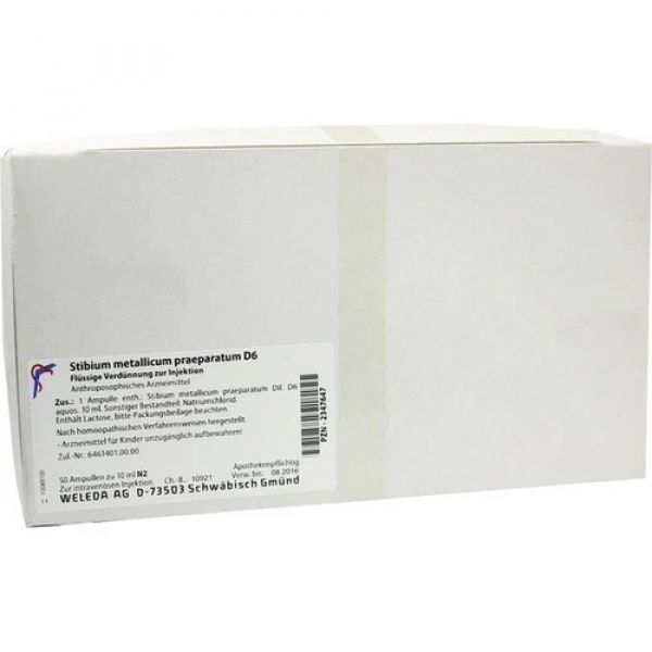STIBIUM METALLICUM prep. D6  50x 10ml