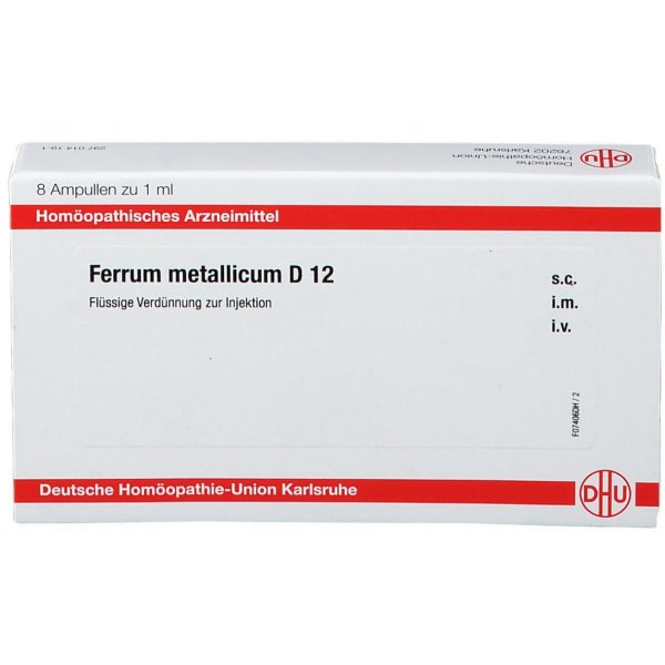 Ferrum Metallicum d12 8X1 ml fiale