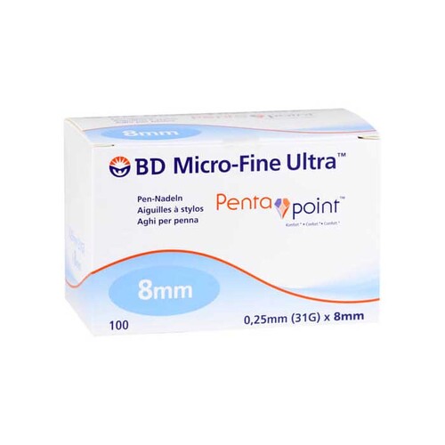 Aghi BD Micro-Fine Ultra Pen 0,25x8 mm, 100 pz