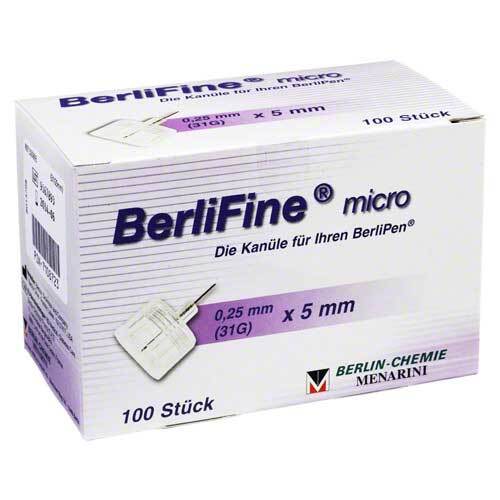 Microcannule Berlifine 0,25x5 mm, 100 pezzi