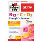 Doppelherz B12+C+D3 Energie + Immun attivo Depot alto dosaggio 30 compresse