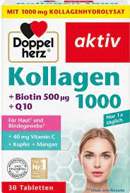 Doppel herz Kollagen 1000 +Biotin 500 +Q10 100 compresse