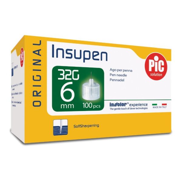 Insupen Pen Ago Original 32 G 0,23x6 mm, 100 pz
