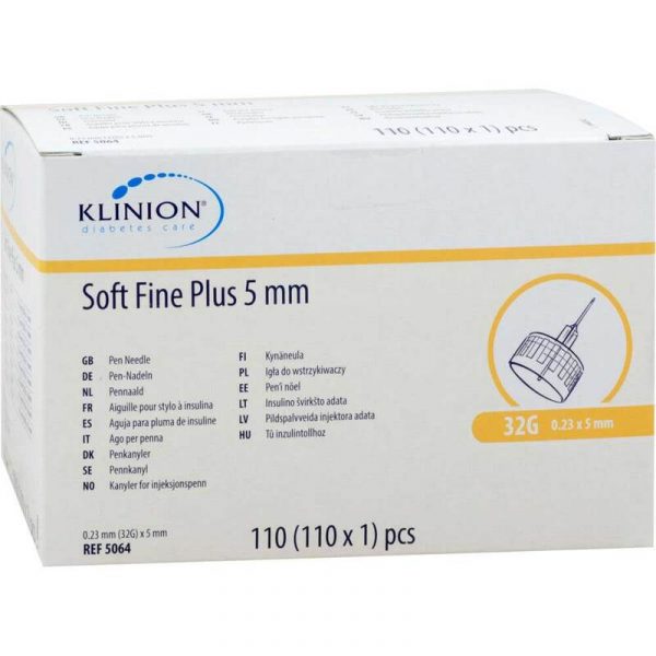 Aghi penna Klinion Soft fine plus 0,23x5 mm 32 G, 110 pezzi