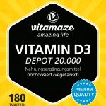 Vitamina D3 20.000 UI depot ad alte dosi 180 compresse