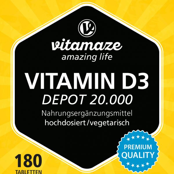Vitamina D3 20.000IE ad alte dosi 180 compresse