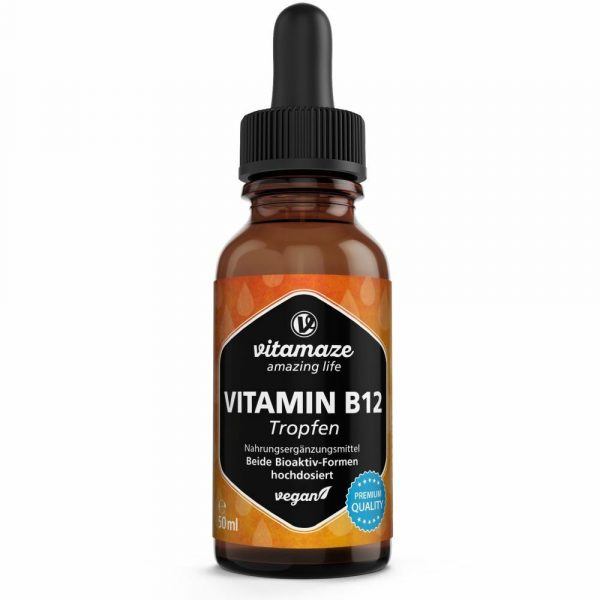 Vitamina B12 100ug gocce ad alto dosaggio vegan 50 ml