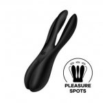 VIBRATORE SATISFYER THREESOME 2 BLACK BUNNY