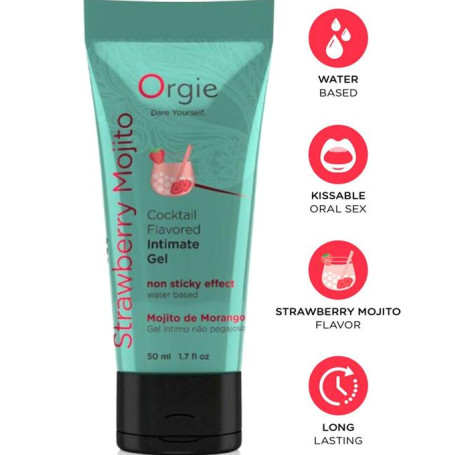 LUBRIFICANTE BACIABILE LUBE TUBE COCKTAIL FRAGOLA MOJITO 50 ML