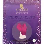 Maschera per le mani con glitter rosa