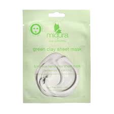 Maschera in tessuto all'argilla verde