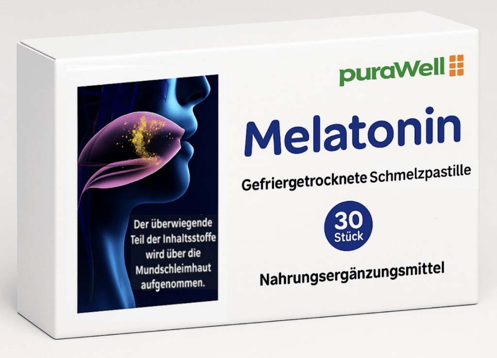 melatonin-5-mg-30-pastiglie-erbofarma-farmacia-omeopatia puraWell Melatonina 5 mg confezione da 30 pastiglie orodispersibili lipo-liofilizzate - immagine 1
