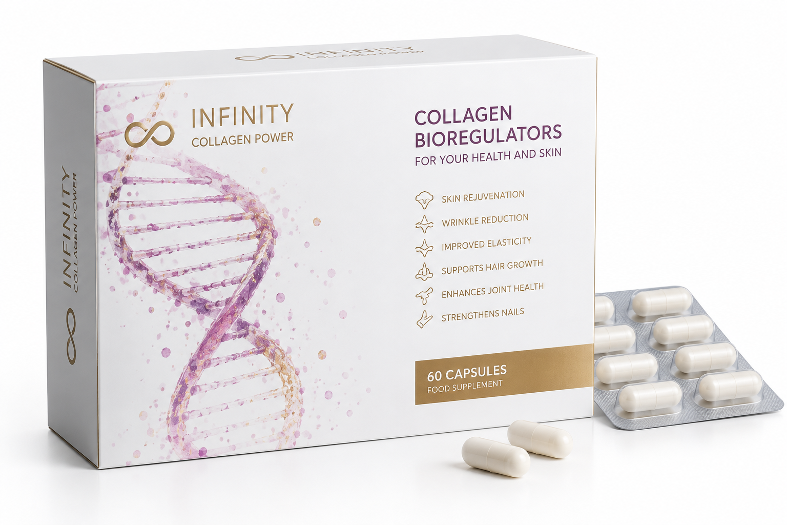 Infinity-Image-erbofarma-farmacia-omeopatia Infinity Collagen Power confezione da 60 capsule - immagine 1